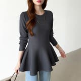 ペプラムトップス ペプラムニット オフィスカジュアル | COCOMOMO | 詳細画像34 