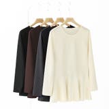 ペプラムトップス ペプラムニット オフィスカジュアル | COCOMOMO | 詳細画像40 