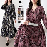 【花柄 ドット柄】 きれいめワンピース | COCOMOMO | 詳細画像1 