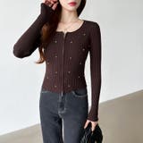 ダブルジップ リブニット ショートカーディガン | COCOMOMO | 詳細画像10 