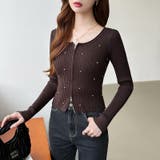 ダブルジップ リブニット ショートカーディガン | COCOMOMO | 詳細画像12 