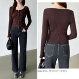 ダブルジップ リブニット ショートカーディガン | COCOMOMO | 詳細画像13 