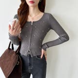 ダブルジップ リブニット ショートカーディガン | COCOMOMO | 詳細画像20 