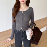 ダブルジップ リブニット ショートカーディガン | COCOMOMO | 詳細画像22 