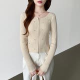 ダブルジップ リブニット ショートカーディガン | COCOMOMO | 詳細画像3 