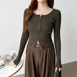 ダブルジップ リブニット ショートカーディガン | COCOMOMO | 詳細画像32 