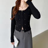 ダブルジップ リブニット ショートカーディガン | COCOMOMO | 詳細画像38 