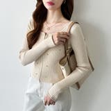 ダブルジップ リブニット ショートカーディガン | COCOMOMO | 詳細画像6 