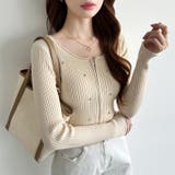 ダブルジップ リブニット ショートカーディガン | COCOMOMO | 詳細画像7 