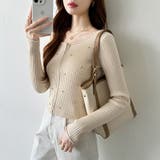 ダブルジップ リブニット ショートカーディガン | COCOMOMO | 詳細画像8 