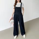 デニムサロペットパンツ サロペット オーバーオール | COCOMOMO | 詳細画像14 