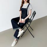 デニムサロペットパンツ サロペット オーバーオール | COCOMOMO | 詳細画像15 