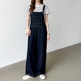 デニムサロペットパンツ サロペット オーバーオール | COCOMOMO | 詳細画像19 