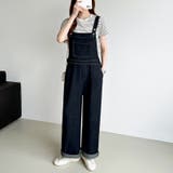 デニムサロペットパンツ サロペット オーバーオール | COCOMOMO | 詳細画像21 