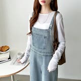 デニムサロペットパンツ サロペット オーバーオール | COCOMOMO | 詳細画像8 