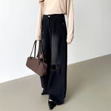 ダメージレースデニム デニムパンツ ダメージジーンズ | COCOMOMO | 詳細画像20 