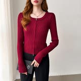 【新色登場】ダブルジップニット ショートジップカーディガン リブニット | COCOMOMO | 詳細画像68 