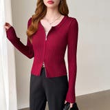 【新色登場】ダブルジップニット ショートジップカーディガン リブニット | COCOMOMO | 詳細画像69 