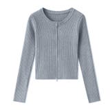 【新色登場】ダブルジップニット ショートジップカーディガン リブニット | COCOMOMO | 詳細画像76 