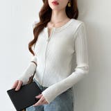 【新色登場】ダブルジップニット ショートジップカーディガン リブニット | COCOMOMO | 詳細画像6 