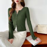 【新色登場】ダブルジップニット ショートジップカーディガン リブニット | COCOMOMO | 詳細画像35 