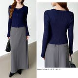 【新色登場】ダブルジップニット ショートジップカーディガン リブニット | COCOMOMO | 詳細画像43 