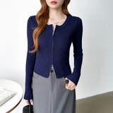 【新色登場】ダブルジップニット ショートジップカーディガン リブニット | COCOMOMO | 詳細画像44 