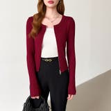 【新色登場】ダブルジップニット ショートジップカーディガン リブニット | COCOMOMO | 詳細画像62 