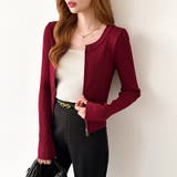 【新色登場】ダブルジップニット ショートジップカーディガン リブニット | COCOMOMO | 詳細画像64 