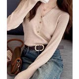 リブニット vネックニット やわらかヤク風ニット | COCOMOMO | 詳細画像10 