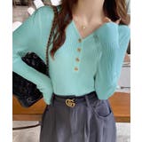 リブニット vネックニット やわらかヤク風ニット | COCOMOMO | 詳細画像17 