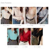 リブニット vネックニット やわらかヤク風ニット | COCOMOMO | 詳細画像28 