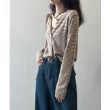 ボーダーニットカーディガン ボーダーニット カーディガン | COCOMOMO | 詳細画像14 