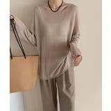 ゆるっと大人カジュアル シアーニット ラウンドネック | COCOMOMO | 詳細画像11 