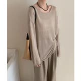 ゆるっと大人カジュアル シアーニット ラウンドネック | COCOMOMO | 詳細画像14 