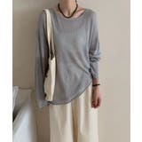 ゆるっと大人カジュアル シアーニット ラウンドネック | COCOMOMO | 詳細画像17 