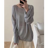 ゆるっと大人カジュアル シアーニット ラウンドネック | COCOMOMO | 詳細画像19 