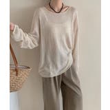 ゆるっと大人カジュアル シアーニット ラウンドネック | COCOMOMO | 詳細画像21 