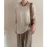 ゆるっと大人カジュアル シアーニット ラウンドネック | COCOMOMO | 詳細画像22 