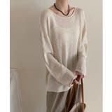 ゆるっと大人カジュアル シアーニット ラウンドネック | COCOMOMO | 詳細画像24 