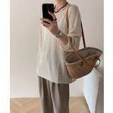 ゆるっと大人カジュアル シアーニット ラウンドネック | COCOMOMO | 詳細画像25 