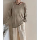 ゆるっと大人カジュアル シアーニット ラウンドネック | COCOMOMO | 詳細画像29 