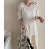 ゆるっと大人カジュアル シアーニット ラウンドネック | COCOMOMO | 詳細画像4 