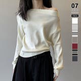 オフショルダー ニット ワンショルダーニット | COCOMOMO | 詳細画像1