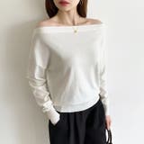 オフショルダー ニット ワンショルダーニット | COCOMOMO | 詳細画像10 