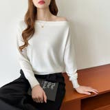 オフショルダー ニット ワンショルダーニット | COCOMOMO | 詳細画像16 