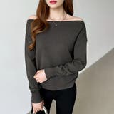 オフショルダー ニット ワンショルダーニット | COCOMOMO | 詳細画像21 