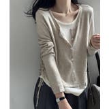 レイヤード風トップス ニット ボーダー | COCOMOMO | 詳細画像10