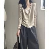 レイヤード風トップス ニット ボーダー | COCOMOMO | 詳細画像11