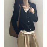 レイヤード風トップス ニット ボーダー | COCOMOMO | 詳細画像16